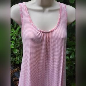 Day Leisure or Nightwear...Pink/White Cotton Feel...Company, by Ellen Tracy